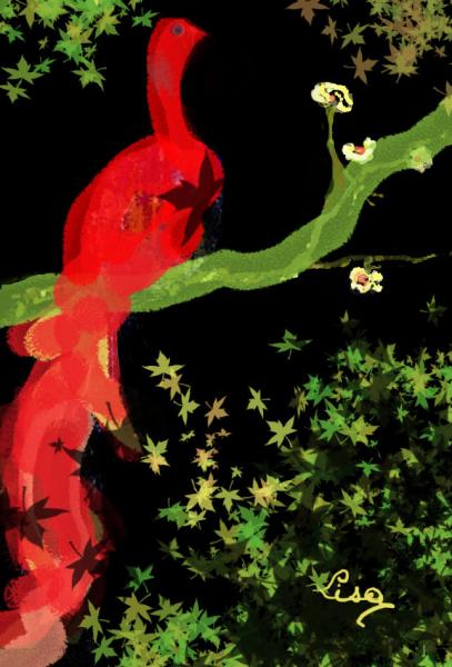 L'oiseau rouge